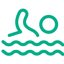 プールで泳ぐアイコン